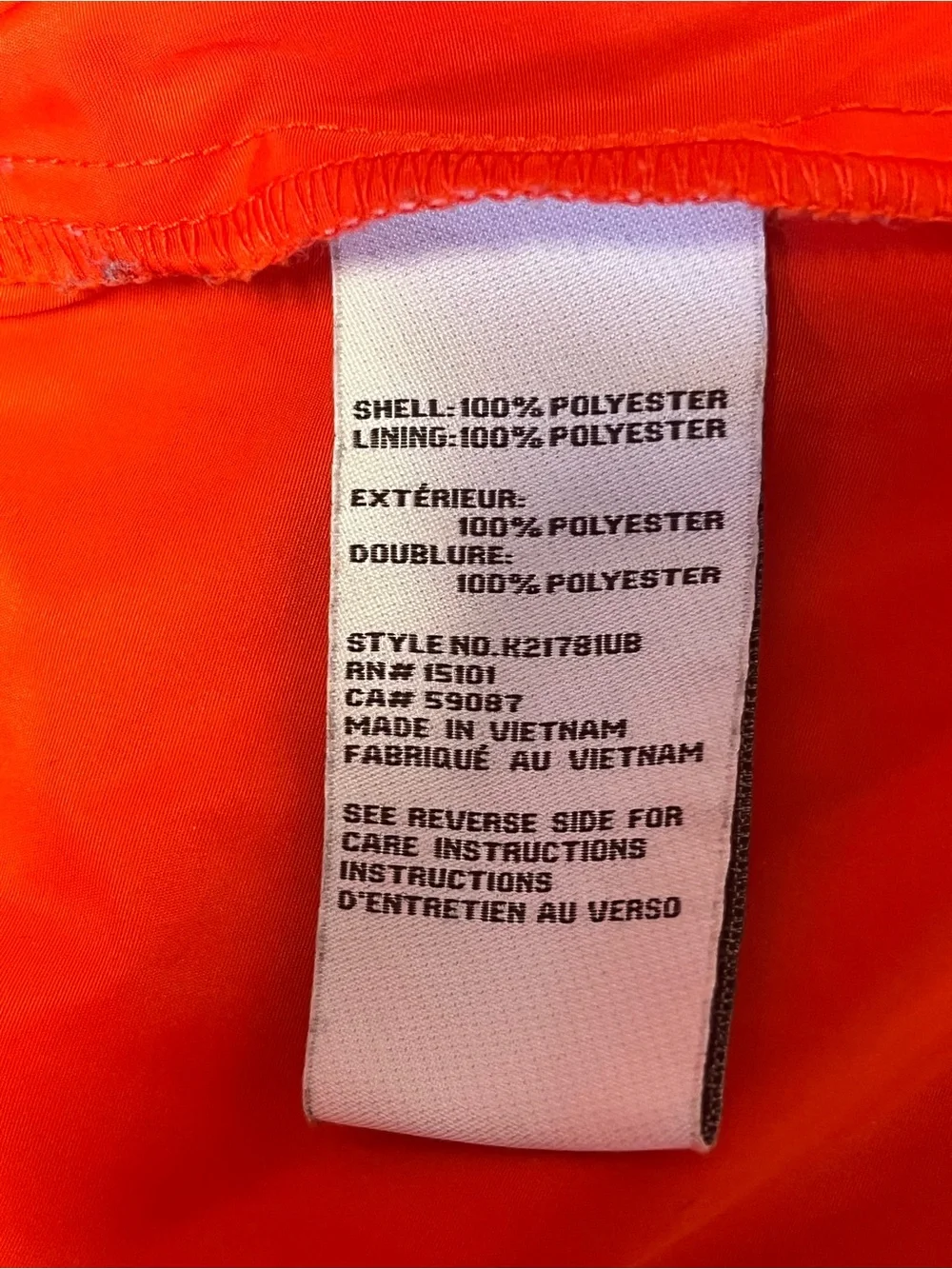 Kate Spade New York | Hooded Red Orange Floral Windbreaker Rain Jacket M